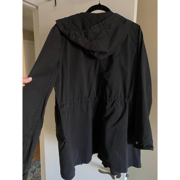 Lucky Brand Black Lyocell Utility Jacket Stretch Medium Fall Spring Womens Coat - Picture 10 of 10